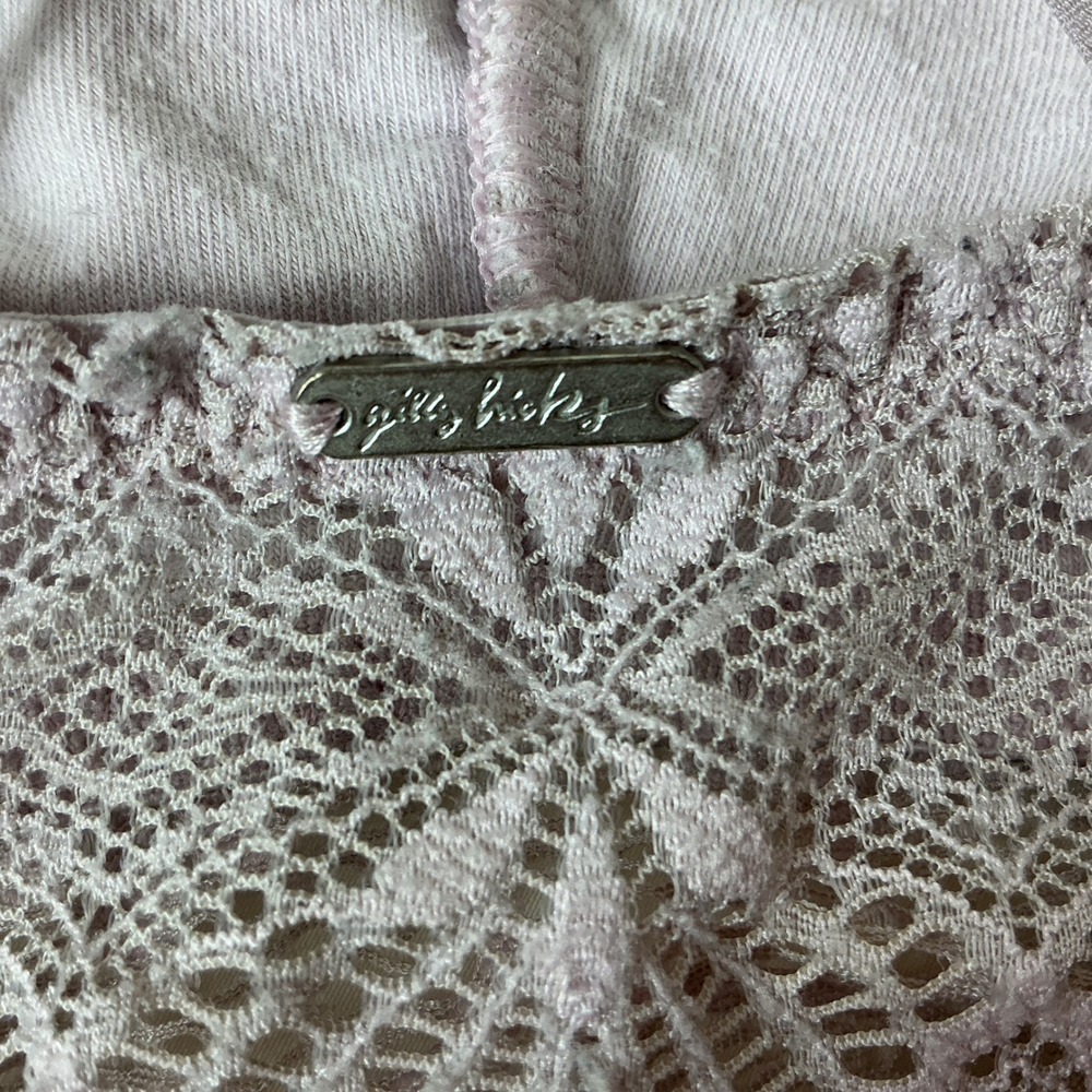Pretty Little Thing Lilac Purple Lace Bralette Top Criss Cross Straps Lingerie - Picture 3 of 3